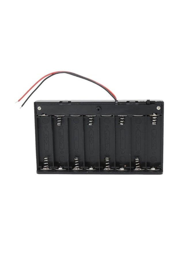 8-Way AA Battery Holder, Wired Connection for 1.5V Batteries